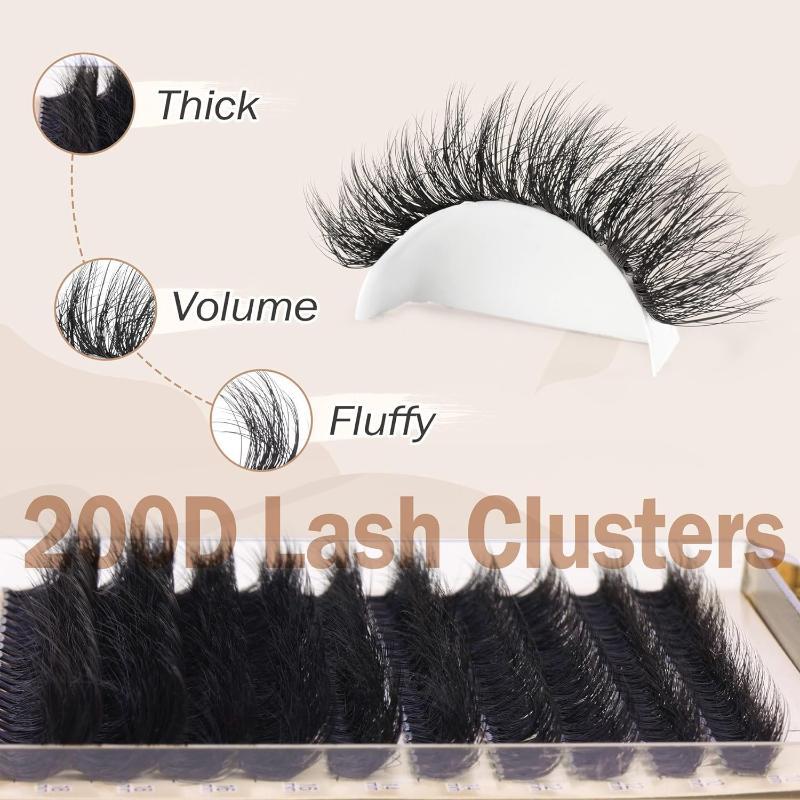 Eyelash Extension Individual - Nieuwe Pluizige Dikke Wimperclusters DIY Wimperverlenging