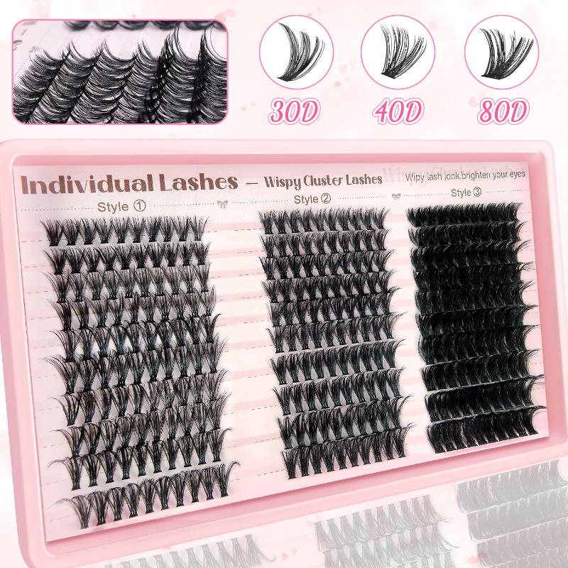 Eyelash Extension Individual - 30/40/80D Volume Wimperclusters D-Curl Wimperclusters 10-18MM