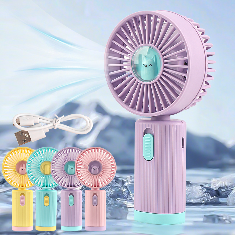 Eyelash Extension Course - Schattige mini handventilator, USB oplaadbaar, draagbare
