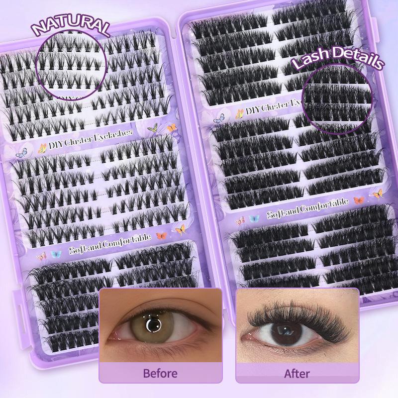 Eyelash Extension Single Lash - 3D Pluizige Gekrulde Europese Stijl Nepwimpers