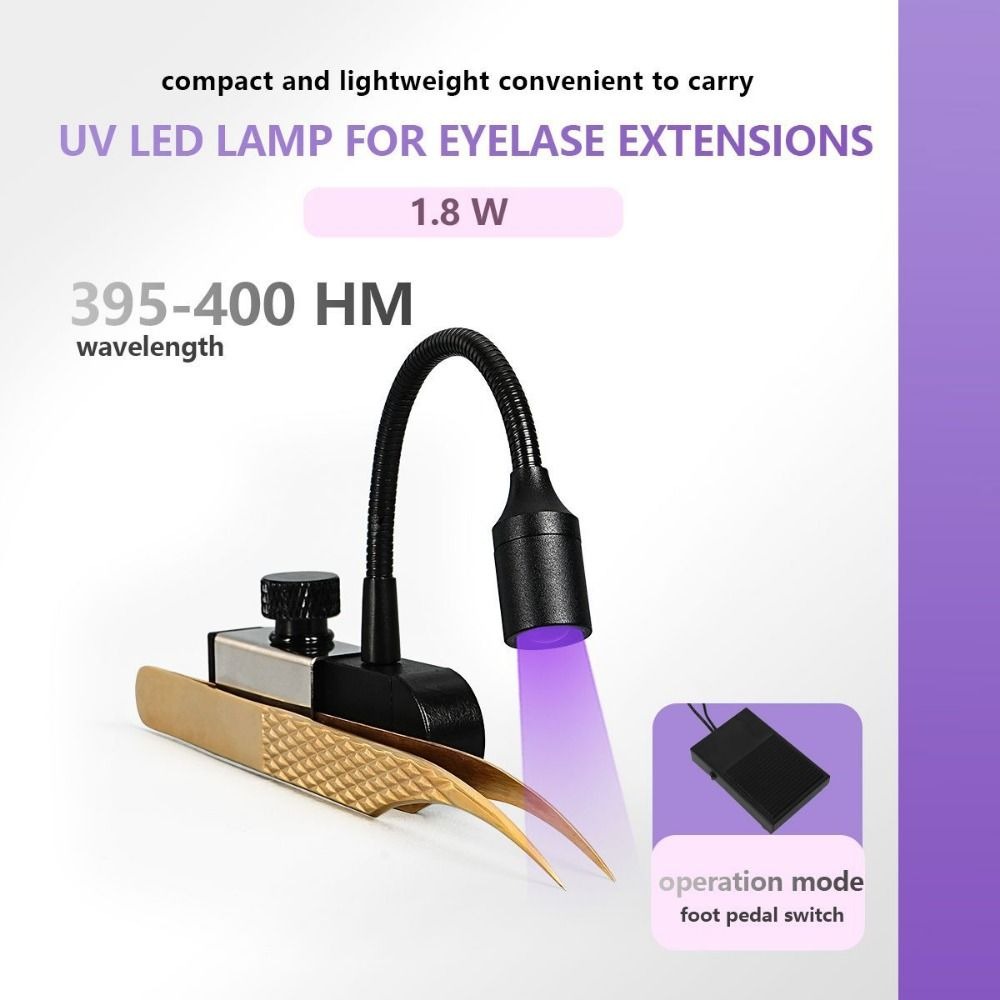 Eyelash Extension Uv - Draagbare UV-lamp voor wimperextensions, handzame snel-uithardende