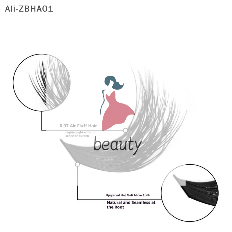 Eyelash Extension Individual - 3D Faux Mink Wimperextensions, Pluizige Wimperverlenging,