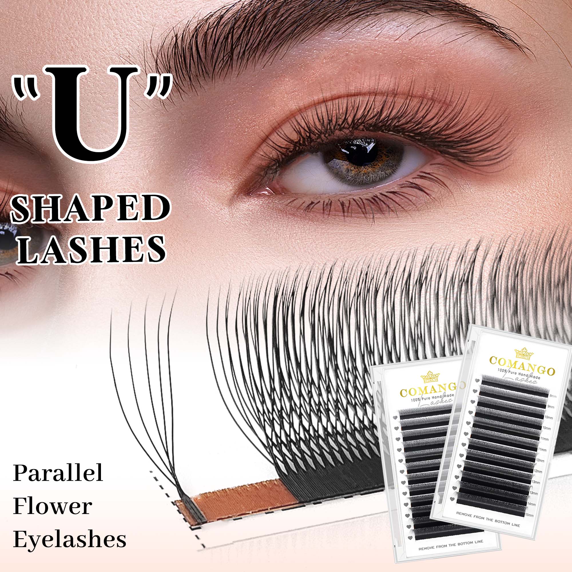 CoMango mix8-15 mm U-vormige 3 - Eyelash Extension Supernatural recensie en prijs